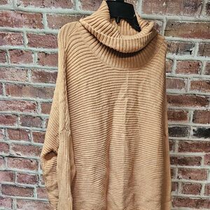 Women's DRRITA Oversized Ribbed Turtleneck Sweater Medium